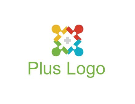 first aid sign in colorful puzzle piece
