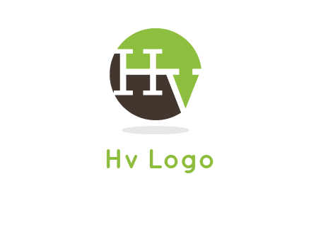 letter h and v inside the circle logo
