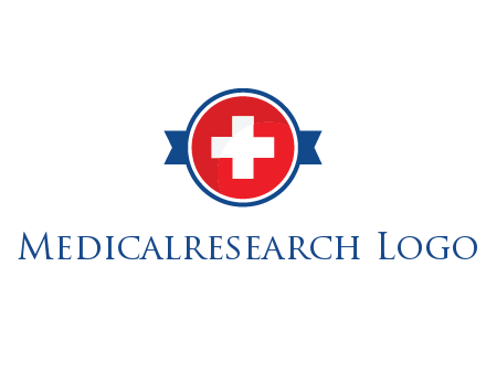 first aid sign in circle with ribbon