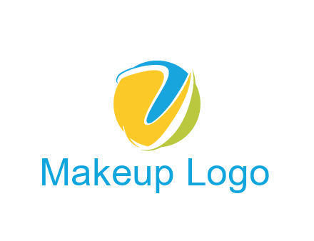 colorful shapes with swooshes in circle