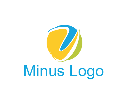 colorful shapes with swooshes in circle
