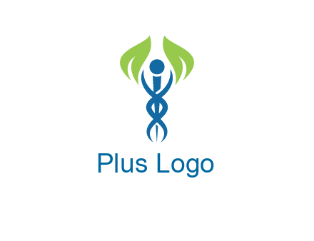 caduceus with leaves
