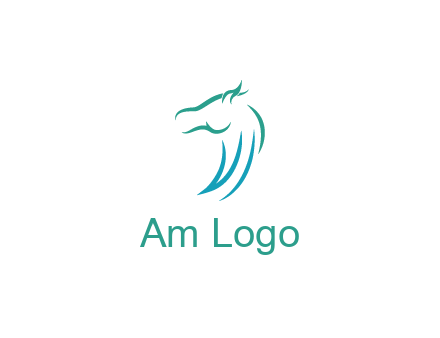 minimal horse side view