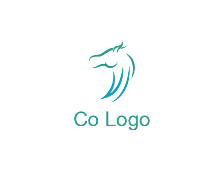 minimal horse side view