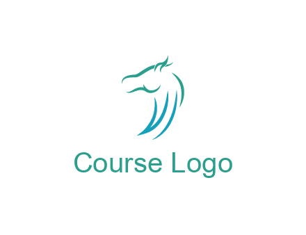 minimal horse side view