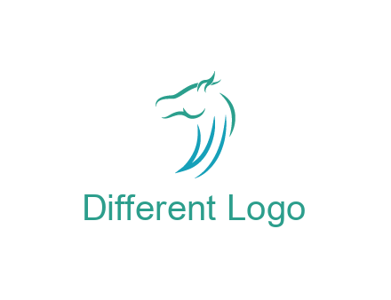minimal horse side view