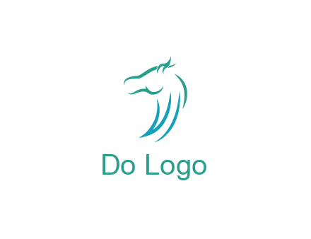 minimal horse side view