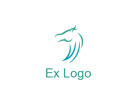 minimal horse side view