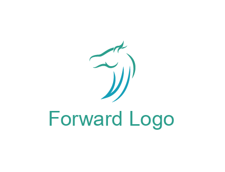minimal horse side view