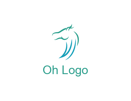 minimal horse side view