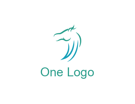 minimal horse side view