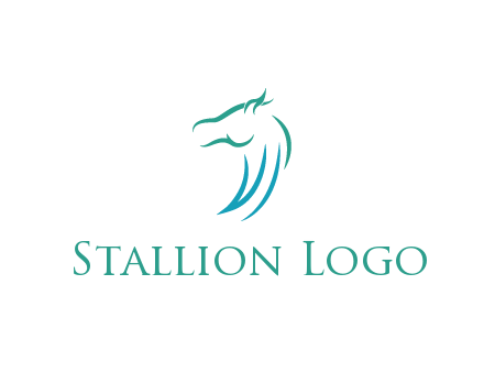 minimal horse side view