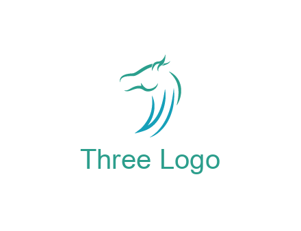 minimal horse side view