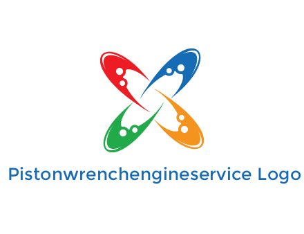 abstract colorful swooshes forming vortex