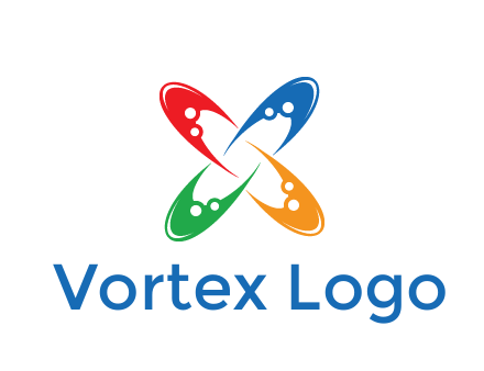 abstract colorful swooshes forming vortex
