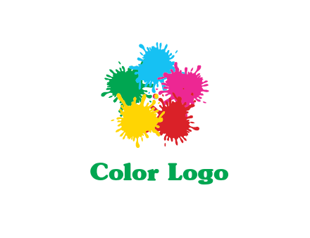 colorful paint splashes