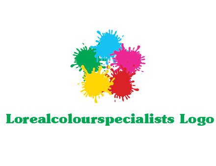 colorful paint splashes