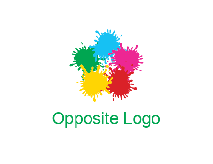 colorful paint splashes