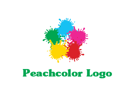 colorful paint splashes