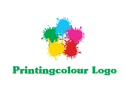 colorful paint splashes