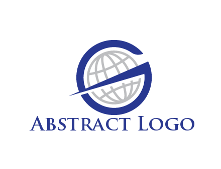 letter G with globe in middle