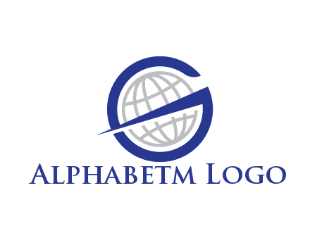 letter G with globe in middle