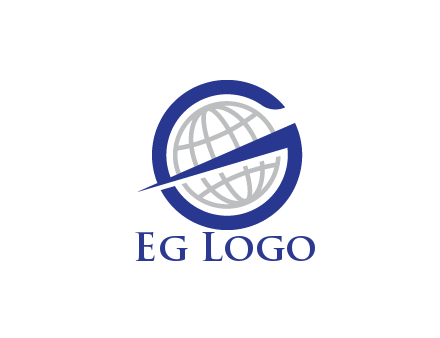letter G with globe in middle