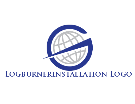 letter G with globe in middle