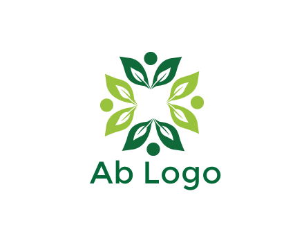 leaves with circle rotating forming square