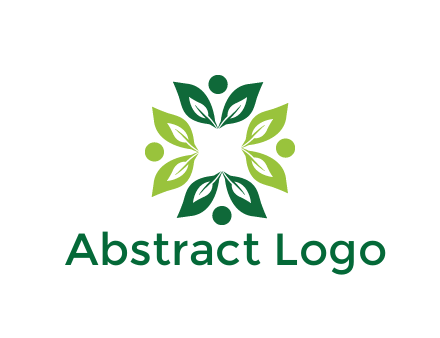 leaves with circle rotating forming square