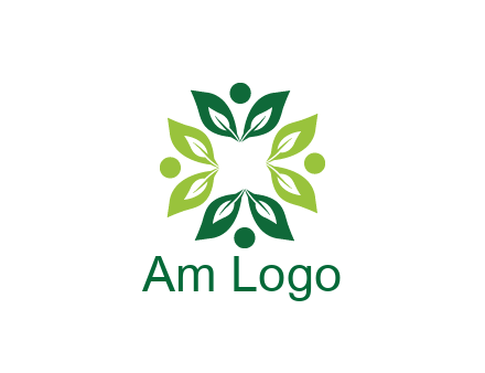 leaves with circle rotating forming square