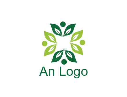 leaves with circle rotating forming square