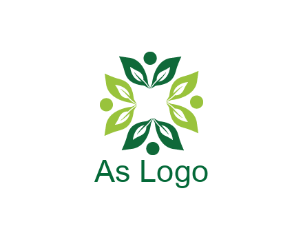 leaves with circle rotating forming square