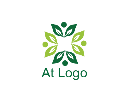 leaves with circle rotating forming square