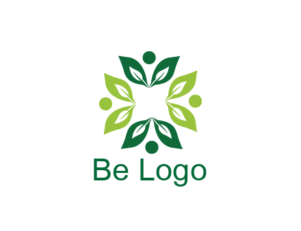 leaves with circle rotating forming square