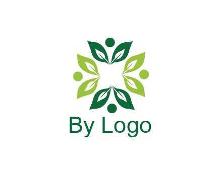 leaves with circle rotating forming square