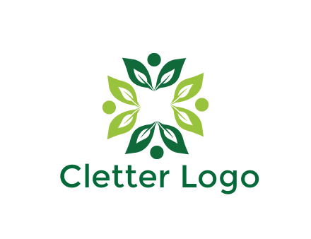 leaves with circle rotating forming square