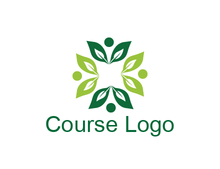 leaves with circle rotating forming square