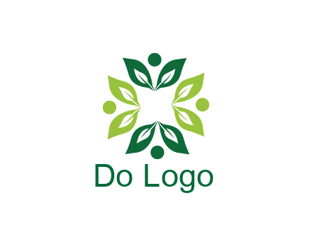 leaves with circle rotating forming square