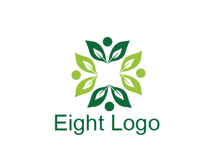leaves with circle rotating forming square