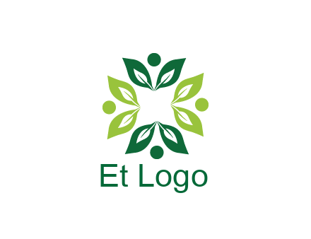 leaves with circle rotating forming square