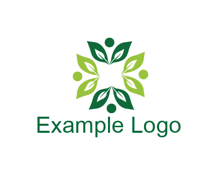 leaves with circle rotating forming square