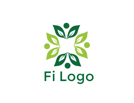 leaves with circle rotating forming square