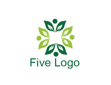 leaves with circle rotating forming square