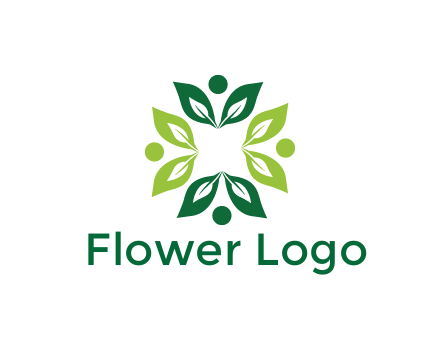 leaves with circle rotating forming square