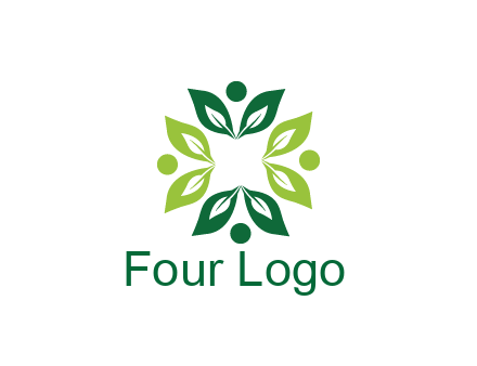 leaves with circle rotating forming square