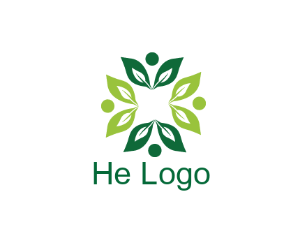 leaves with circle rotating forming square