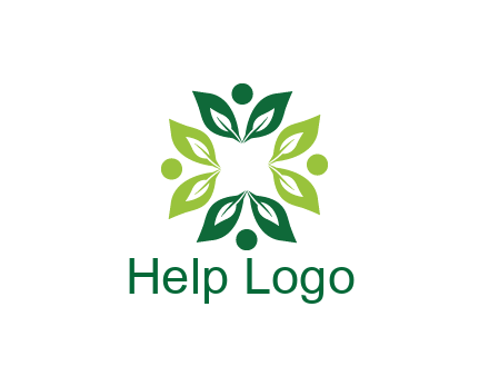 leaves with circle rotating forming square