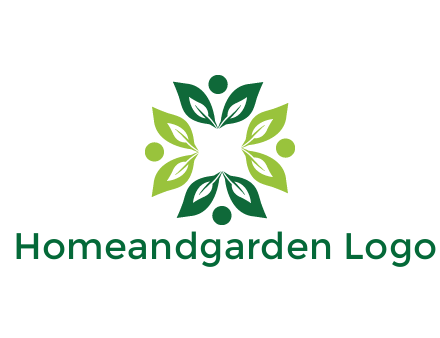 leaves with circle rotating forming square