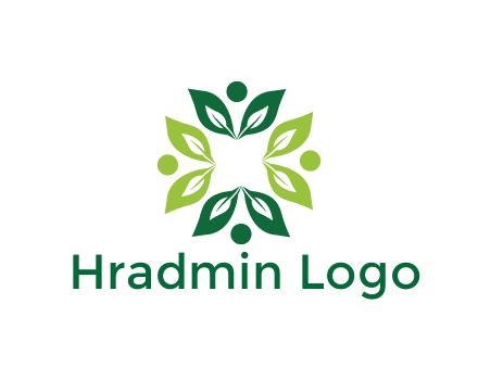 leaves with circle rotating forming square